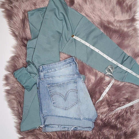 Mineral Blue Loose Fall Sweater - Picture 2 of 4